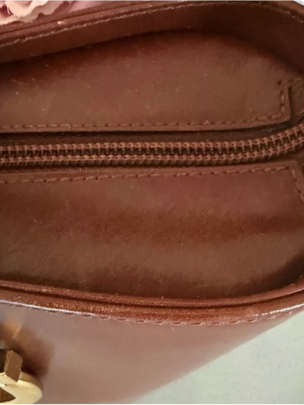Salvatore Ferragamo Brown Leather Bucket Bag with Gold Hardware - Picture 11 of 14